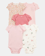Carter's 5pc Baby Girl Floral/Pink Bodysuit Set