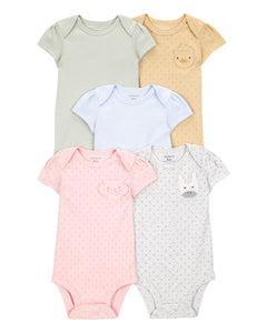 Carter's 5pc Baby Girl Multi Color Bodysuit Set