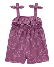 Afbeelding in Gallery-weergave laden, Carter&#39;s Baby Girl Purple Starfish Print Romper
