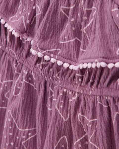 Carter's Baby Girl Purple Starfish Print Romper