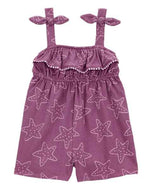 Carter's Baby Girl Purple Starfish Print Romper