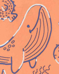Carter's 1pc Baby Boy Orange Sea Animals Rashguard Swimwear