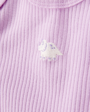 Cargar imagen en el visor de la galería, Carter&#39;s 3pc Baby Girl Purple Dino Bodysuits and Purple Pants Set
