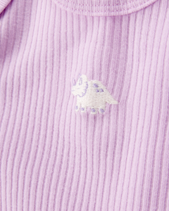 Carter's 3pc Baby Girl Purple Dino Bodysuits and Purple Pants Set