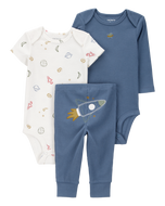 Carter's 3pc Baby Boy Space Ship Bodysuits and Pants Set