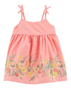 OshKosh Baby Girl Pink Tropical Fruit Dress Set