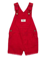 OshKosh Baby Girl Red Shortalls