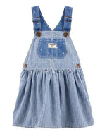 OshKosh Baby Girl Striped Denim Jumper Dress (Skirtall)