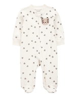 Carter's Baby Boy Paw Prints 2-Way Zip-Up Footie Coverall Sleepwear
