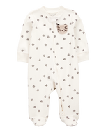 Carter's Baby Boy Paw Prints 2-Way Zip-Up Footie Coverall Sleepwear