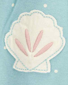 Carter's Baby Girl Blue Sea Shells Sunsuit