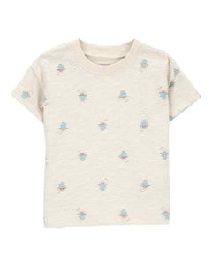 Carter's 2pc Baby Boy Brown Shortall and Sunset Print Tee Set