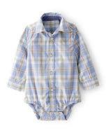OshKosh Baby Boy Blue Plaid Long Sleeve Bodysuit Shirt