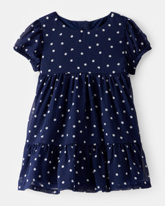 OshKosh Baby Girl Navy Dots Dress