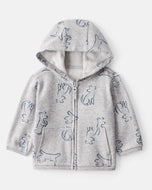 Carter's Baby Boy Grey Zip-Up French Terry Hoodie