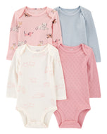 Carter's 4pc Baby Girl Dogs Bodysuit Set