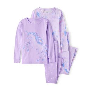 Carter's 4pc Baby Girl Unicorn Snug Fit Cotton Pajama Set