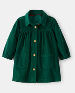 Carter's Baby Girl Green Collard Corduroy Dress