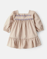 OshKosh Baby Girl Beige Corduroy Dress