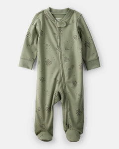 Carter's Baby Boy Green Fairy Tale 2-Way Zip-Up Footie Coverall Sleepwear