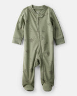 Carter's Baby Boy Green Fairy Tale 2-Way Zip-Up Footie Coverall Sleepwear