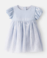 OshKosh Baby Girl Blue Sparkle Tulle Dress