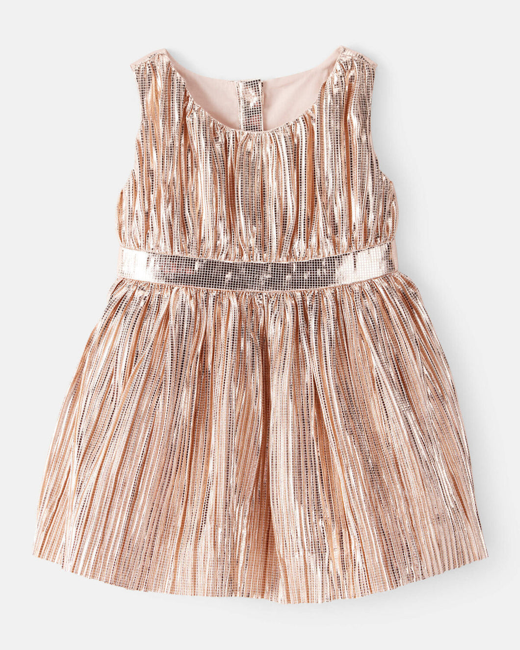 OshKosh Baby Girl Rose Gold Pleated Dress