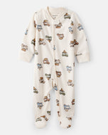 Carter's Baby Boy Food Trucks 2-Way Zip-Up Footie Coverall Sleepwear