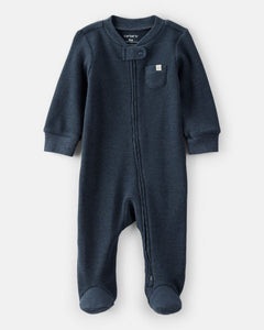 Carter's Baby Boy Dark Blue 2-Way Zip-Up Footie Coverall Sleepwear