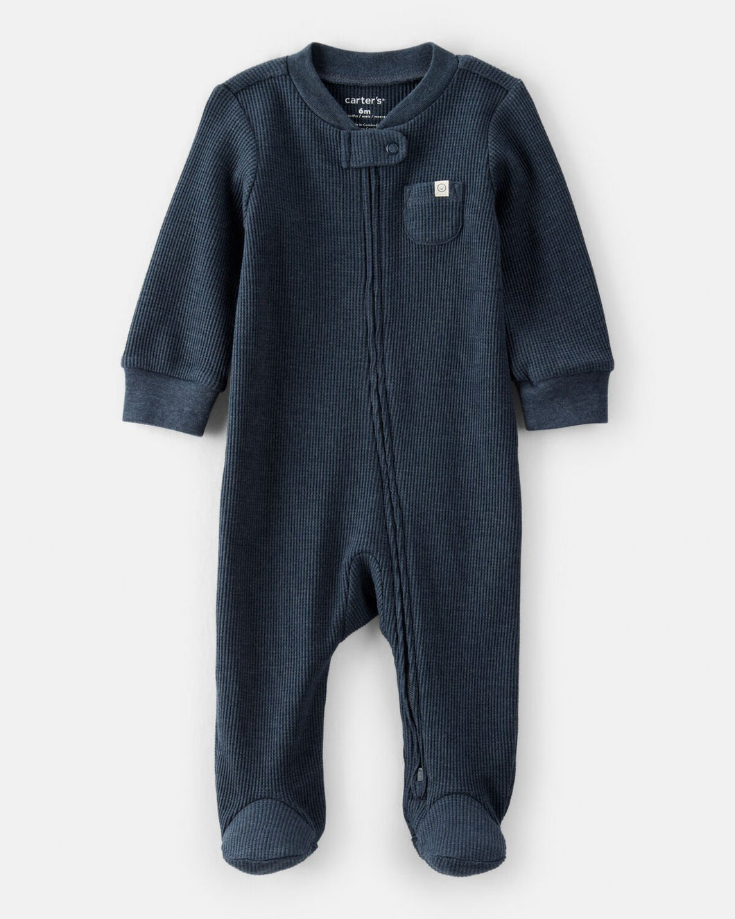 Carter's Baby Boy Dark Blue 2-Way Zip-Up Footie Coverall Sleepwear
