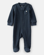 Carter's Baby Boy Dark Blue 2-Way Zip-Up Footie Coverall Sleepwear
