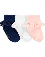 Carter's Baby Girl 3pk Lace Cuff Socks