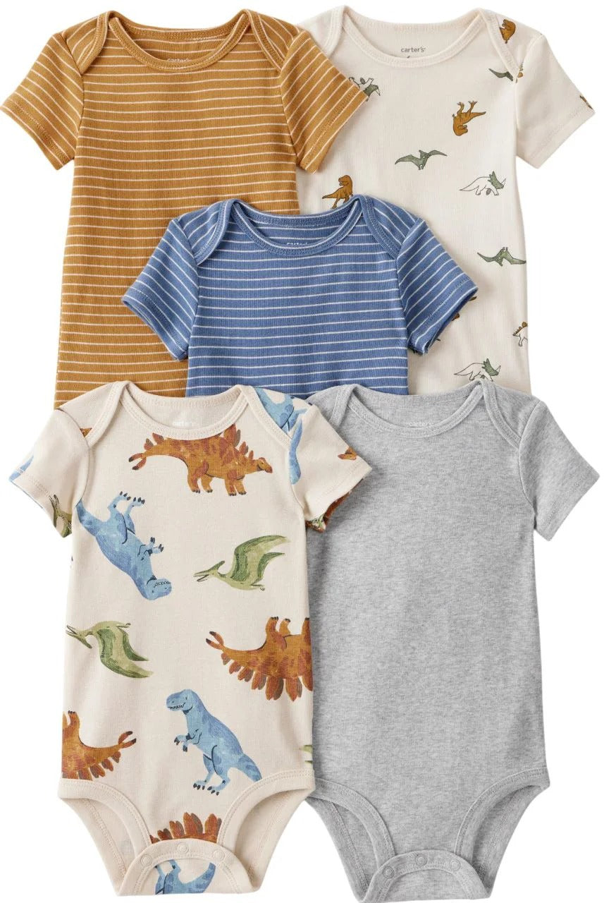 Carter's 5pc Baby Boy Dino Theme Bodysuit Set
