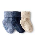 Carter's 3pk Baby Boy Socks - Grey/Brown/Navy