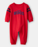 Carter's Baby Boy Red More Hugs Valentine Jumpsuit