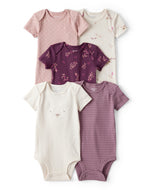 Carter's 5pc Baby Girl Multi Color Animals Bodysuit Set