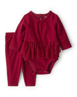 Carter's 2pc Baby Girl Red Bodysuit & Pants Set