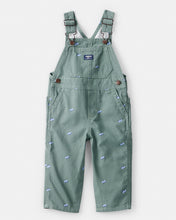 Load image into Gallery viewer, Oshkosh Baby Boy Race Car Print Green Overalls
