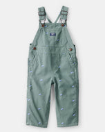Oshkosh Baby Boy Race Car Print Green Overalls
