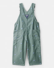 Load image into Gallery viewer, Oshkosh Baby Boy Race Car Print Green Overalls
