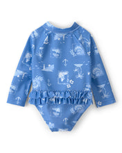 Afbeelding in Gallery-weergave laden, Carter's Baby Girl Sailboat Print Long-Sleeve Swimsuit
