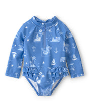 Afbeelding in Gallery-weergave laden, Carter's Baby Girl Sailboat Print Long-Sleeve Swimsuit
