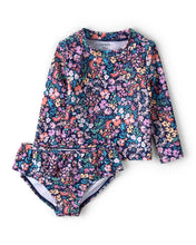 Afbeelding in Gallery-weergave laden, Carter's 2pc Baby Girl Floral Long-Sleeve Rashguard Swim Set
