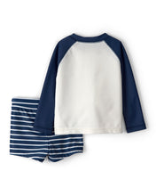 Afbeelding in Gallery-weergave laden, Carter's 2pc Baby Boy Pellican Print Long-Sleeve &amp; Shorts Swim Set
