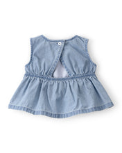 Cargar imagen en el visor de la galería, Carter's 3pc Baby Girl Chambray Top, Bodysuit &amp; Shorts Set
