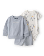 Carter's 3pc Baby Boy Main Squeeze Sweatshirt, Bodysuit & Short Set