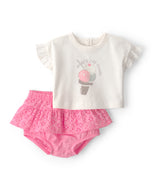 Carter's 2pc Baby Girl What's The Scoop Top & Skirt Set