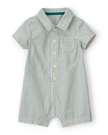 Carter's Baby Boy Green Stripe Short-Sleeve Romper