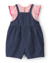 Afbeelding in Gallery-weergave laden, Carter's 2pc Baby Girl Pink Top &amp; Blue Romper Set
