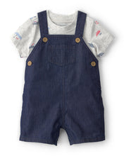 Cargar imagen en el visor de la galería, Carter's 2pc Baby Boy Chambray Overall and Sailboat Tee Set
